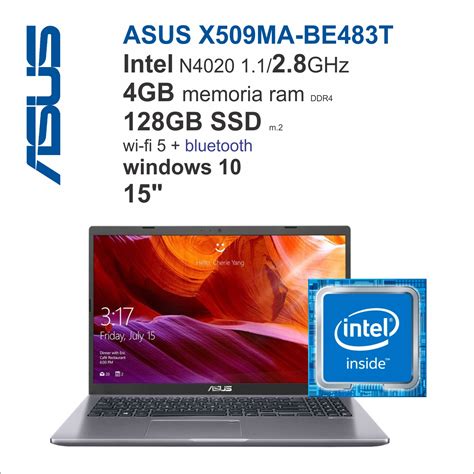 Asus Intel Celeron N X Ma Br T Gb Memoria Gb Ssd