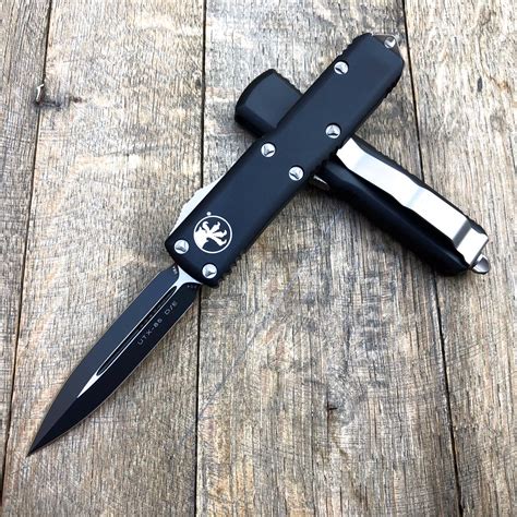 microtech utx  de otf automatic  black   gearbarrelcom