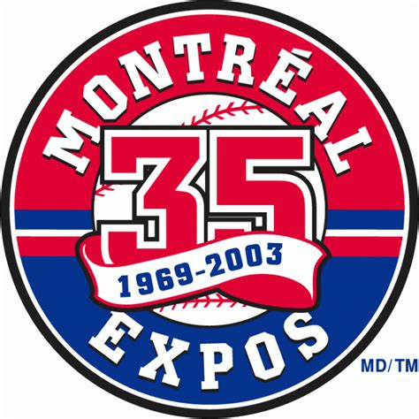 Montréal Expos Logo - Anniversary Logo - National League (NL) - Chris Creamer's Sports Logos ...