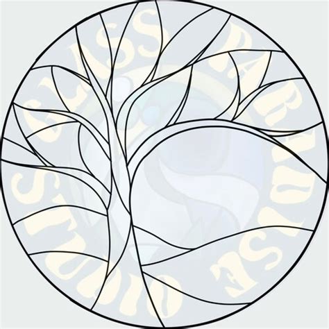 Tree Of Life Stained Glass Pattern Pdf Digital File Stained Etsy