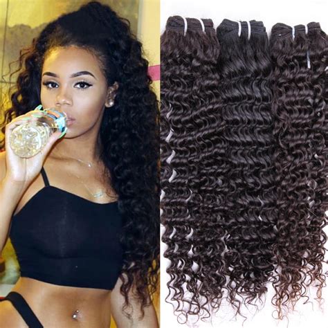 4 Bundles Peruvian Virgin Hair Deep Curly Weave Human Hair Cheap Peruvian Deep Wave Virgin