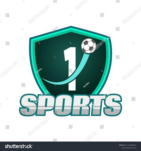 Sports Logo On Letter 1 Template Stock Vector (Royalty Free) 2176769433 ...