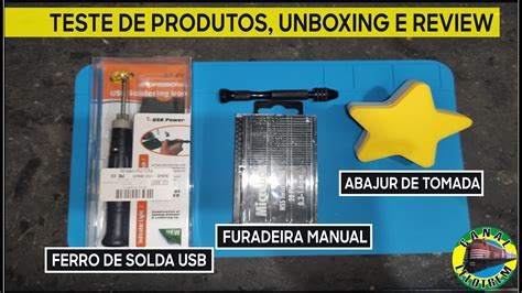 Teste De Produtos Ferro De Solda Usb Abajur De Tomada E