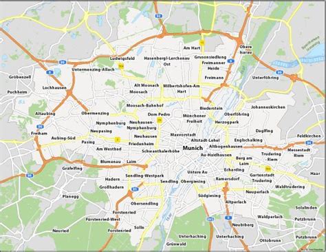 Map Of Munich Germany GIS Geography