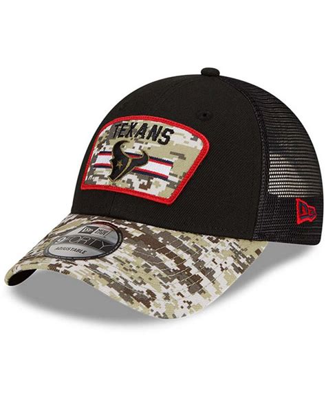 New Era Mens Black Camouflage Houston Texans 2021 Salute To Service