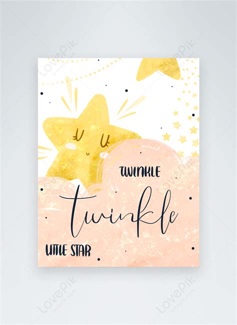 Cute style little star card template image_picture free download ...