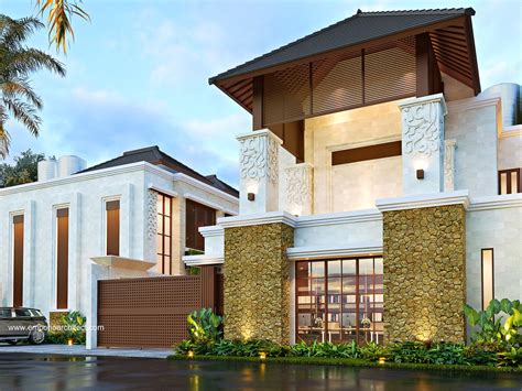 Desain Tampak Master Depan Villa Kartika Style Villa Bali Modern