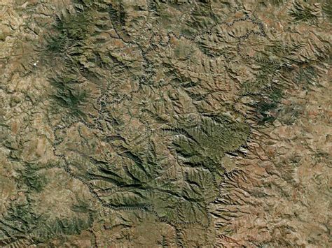 Quthing Lesotho High Res Satellite No Legend Stock Illustration