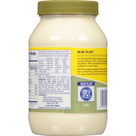 Blue Plate Light Mayonnaise Nutrition Facts – Blog Dandk