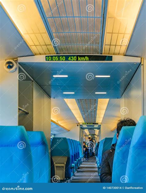 Maglev Train Interior View, Shanghai, China Editorial Stock Image ...