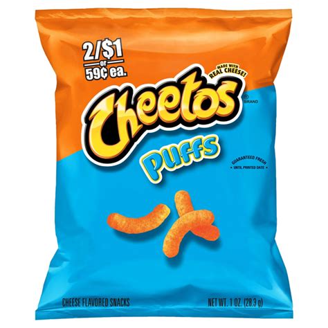 Cheetos Puffs Cheese Flavored Snacks 1 Oz Instacart