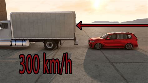 Bmw X Vs Truck Kmh Beamng Drive Youtube