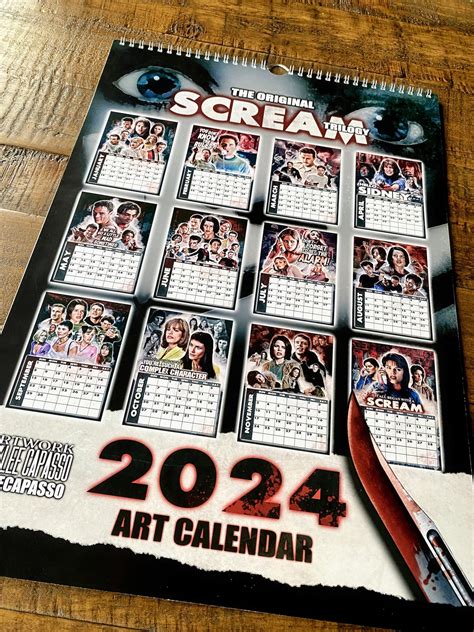 Scream Trilogy Custom 2024 Art Calendar Horror Movie Art Etsy Australia