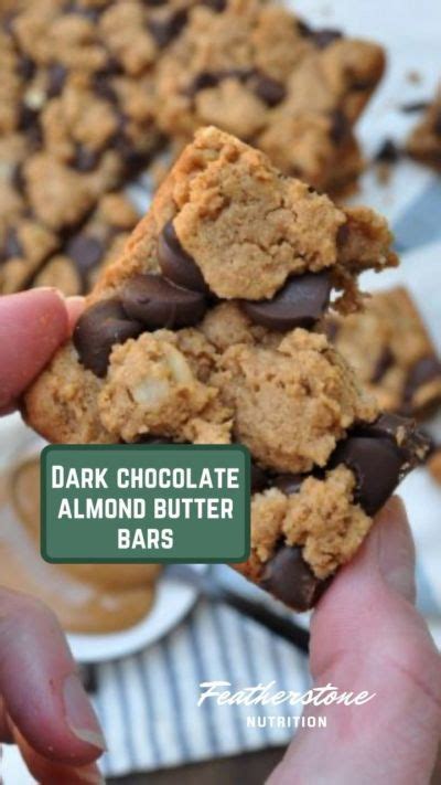 Dark Chocolate Almond Butter Bars Recipe