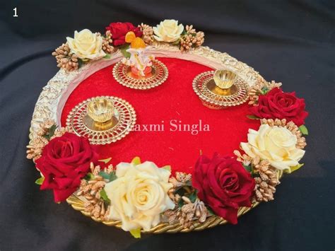 Flower Handmade Pooja Thali Decoration at best price in New Delhi | ID ...