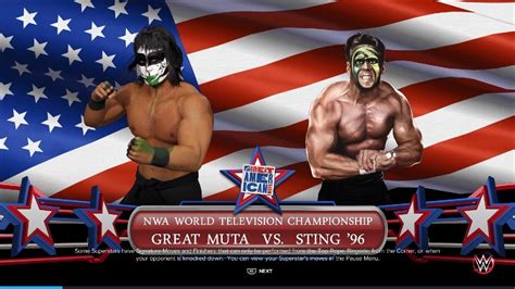 WWE 2K23 NWA Great American Bash 1989 The Great Muta Vs Sting For The