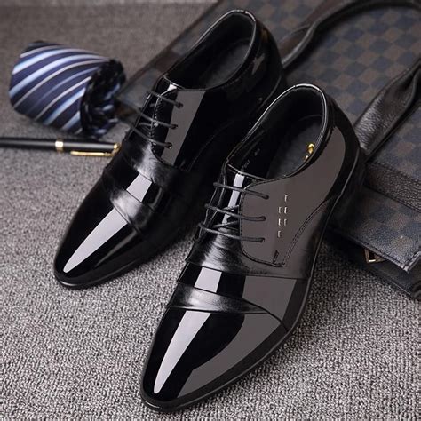 Osco Formal Men Pu Leather Shoes Italian Dress Male Footwear Pointed Toe Business Office Working