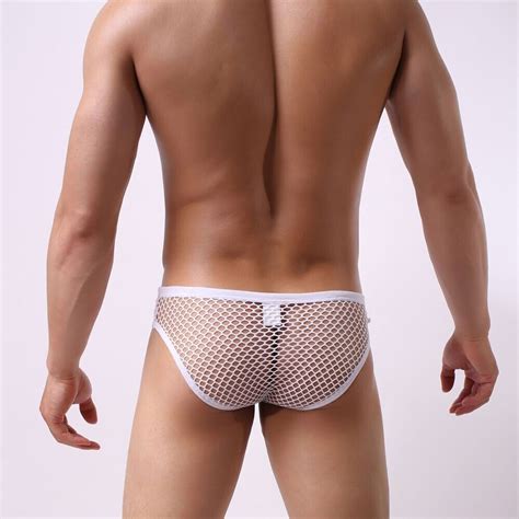 Homme Sexy Maille Filet Sous Vêtement String Bikini Slips G String