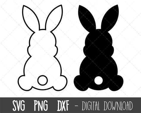 Conejo De Pascua SVG Conejito Svg Pascua Svg Conejo Svg Silueta De