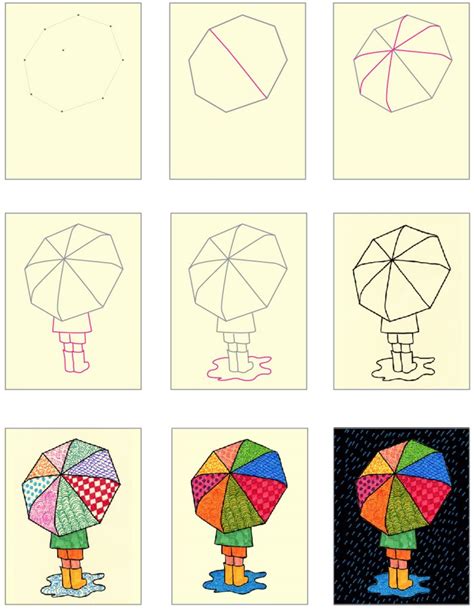 How to Draw an Umbrella · Art Projects for Kids