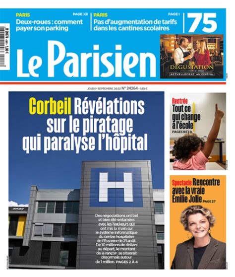 Le Parisien Du Jeudi 1er Septembre 2022 Télécharger Des Magazines