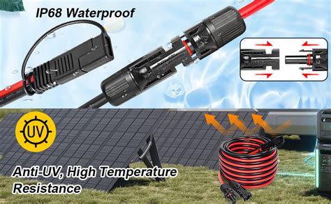 Amazon Mookeerf Solar Panel To Sae Adapter Cable Ft Awg