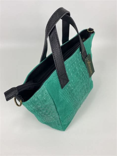 Bolso Mujer En Piel Verde Agua Glamour Complementos