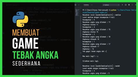 Ngoding Game Tebak Angka Sederhana Dengan Python YouTube