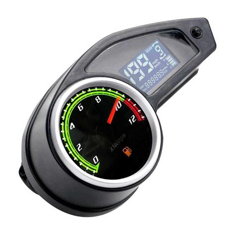 Motorcycle Speedmeter Lcd Digital Odometer Gauge Tachometer Meter Fuel