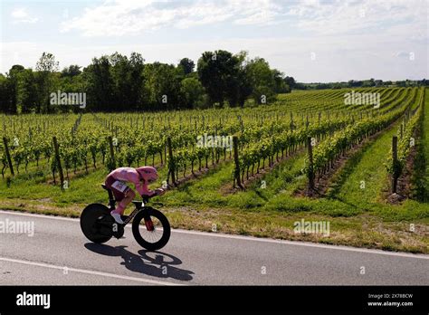 Pogacar Tadej Team Uae Emirates Pink Jersey During The Stage 14 Of