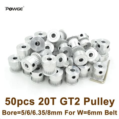 Pulleys Powge 50pcs 40 Teeth 3gt Timing Pulley Bore 5 6 35 8mm Fit W 6mm 3gt Synchronous Belt