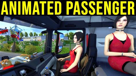 ETS2 1 47 Animated Passenger MOD Ada Wong Co Driver 2431 EURO TRUCK