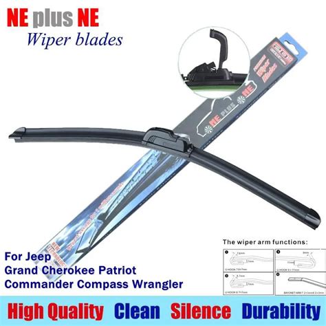 Car Windscreen Wiper Blades For Jeep Grand Cherokee Patriot Commander Compass Wrangler Rubber