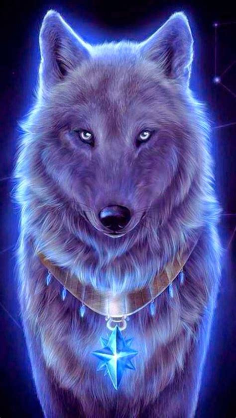 Fantasy Wolf Spirit Animal Wolf Wallpaper Wolf Painting