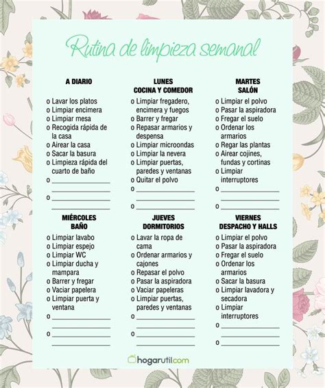 17 Mejores Ideas Sobre Horarios De Limpieza De Casa En Pinterest Horarios De Limpieza