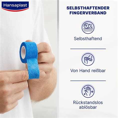 Hansaplast Med Selbsthaftender Fingerverband Blau St Shop Apotheke