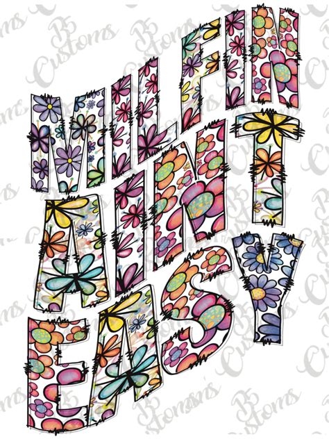 Milfin Ain T Easy Png Milf Sublimation Tshirt Etsy