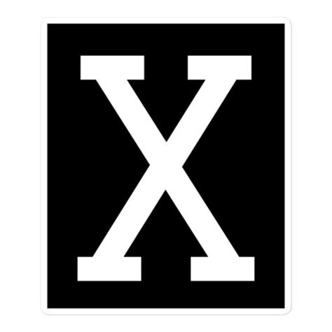 X Straight Edge Sticker