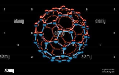 Model Of Fullerene Molecule Allotrope Of Carbon Atoms Round Sphere