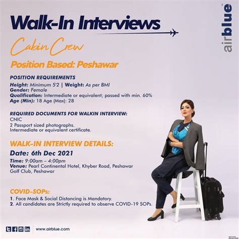 Airblue Cabin Crew Walk In Interview Peshawar December