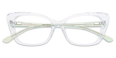 Women Glasses Small Ac80037 Clear Acetate Cat Eye Frame Firmoo Uk