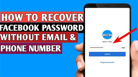 How To Recover Facebook Password Without Email Phone Number Quick