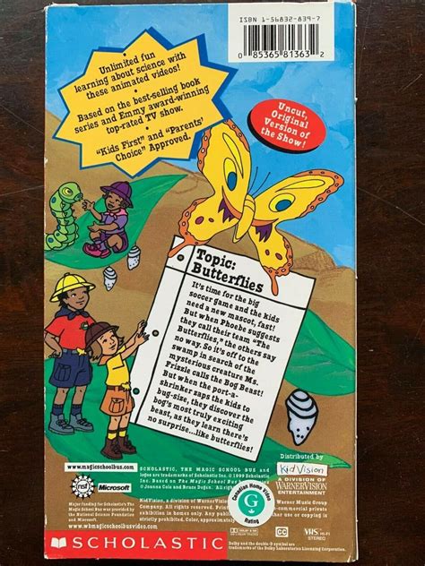 The Magic School Bus Butterflies Scholastic Vhs Educational Cartoon