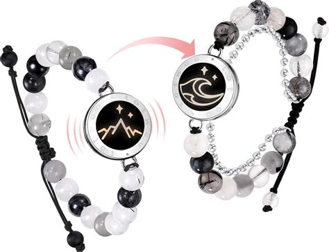 Totwoo Long Distance Touch Bracelets For Couples Vibration Light Up