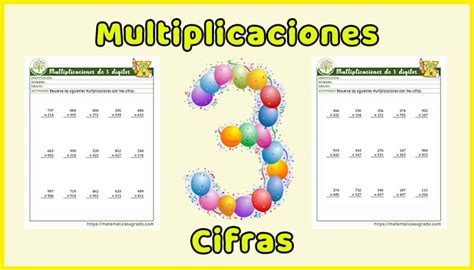 Ejercicios de multiplicación de tres cifras para imprimir