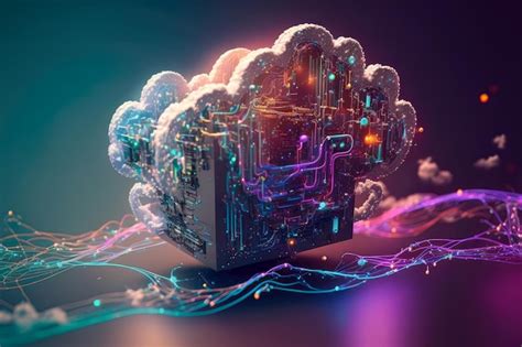 Premium Ai Image Cloud Computing Technology Concept Futuristic