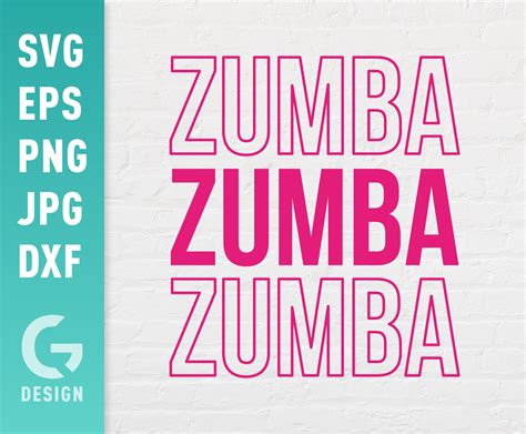 Zumba SVG File Png Dxf Easy To Cut Files For Cricut Etsy New Zealand