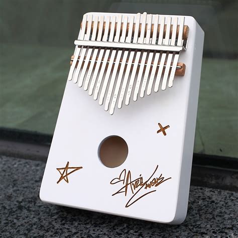 Kerus Instrumen White Kalimba Keys Mahogany Woo Grandado