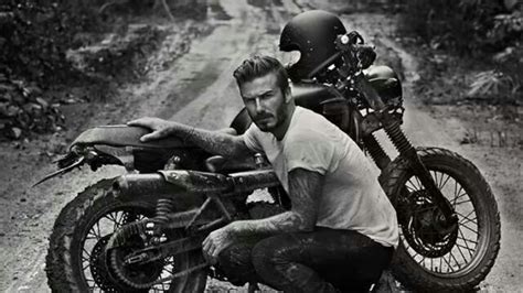 David Beckham Is Back From His Amazonian Trip On A Triumph Bonneville