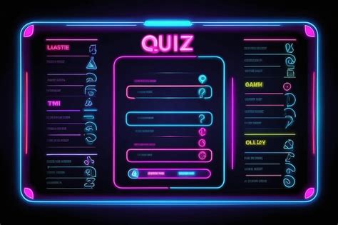 Perguntas De Quiz E Escolha De Menu De Teste Modelo De N On Programa De